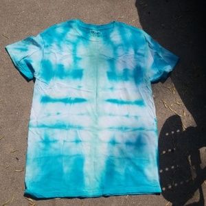 Medium blue and white tye dye tshirt